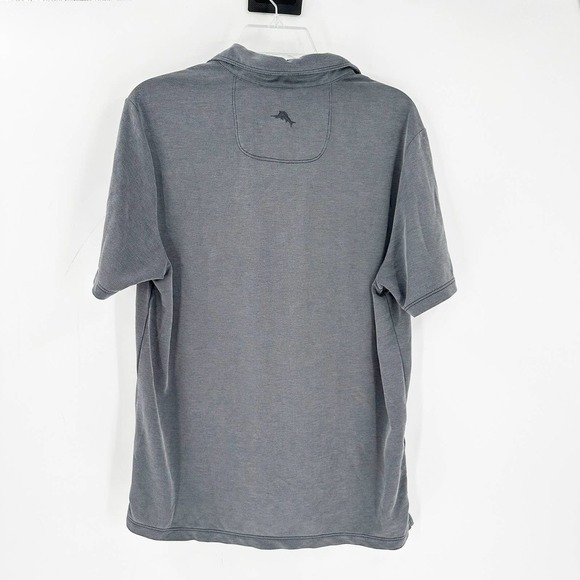 Tommy Bahama Men's Gray Shoreline Surf Polo Shirt Size M/M FLAWED - Picture 8 of 11